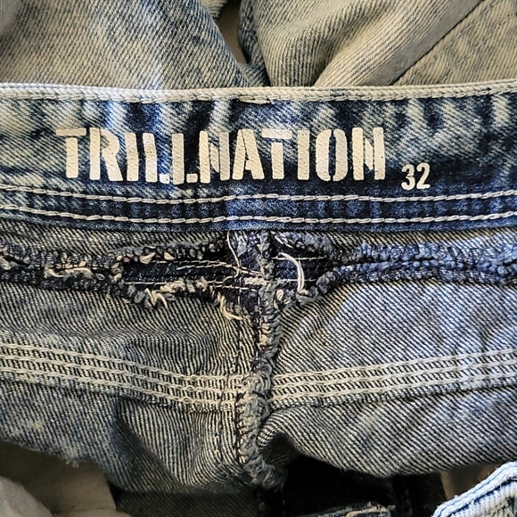 TRILL NATION Distressed shredded Shorts 32 - Picture 8 of 10